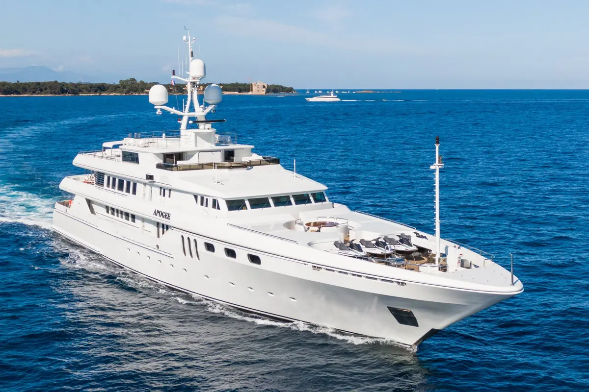Apogee, exterior — Cannes Yachst hire, Cannes. Apogee — 62.5m