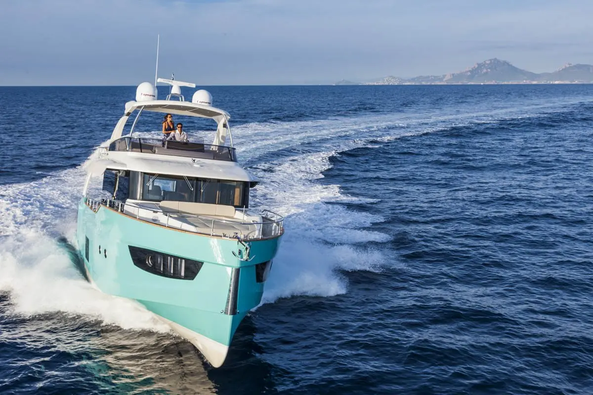 Navetta 58, aft deck — Cannes Yachst hire, Cannes. Navetta 58 — 17m