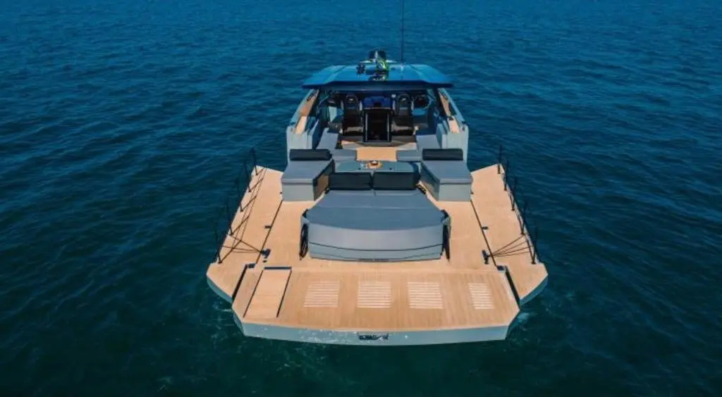 Okean 55, aft deck — Cannes Yachst hire, Cannes. Okean 55 — 16m