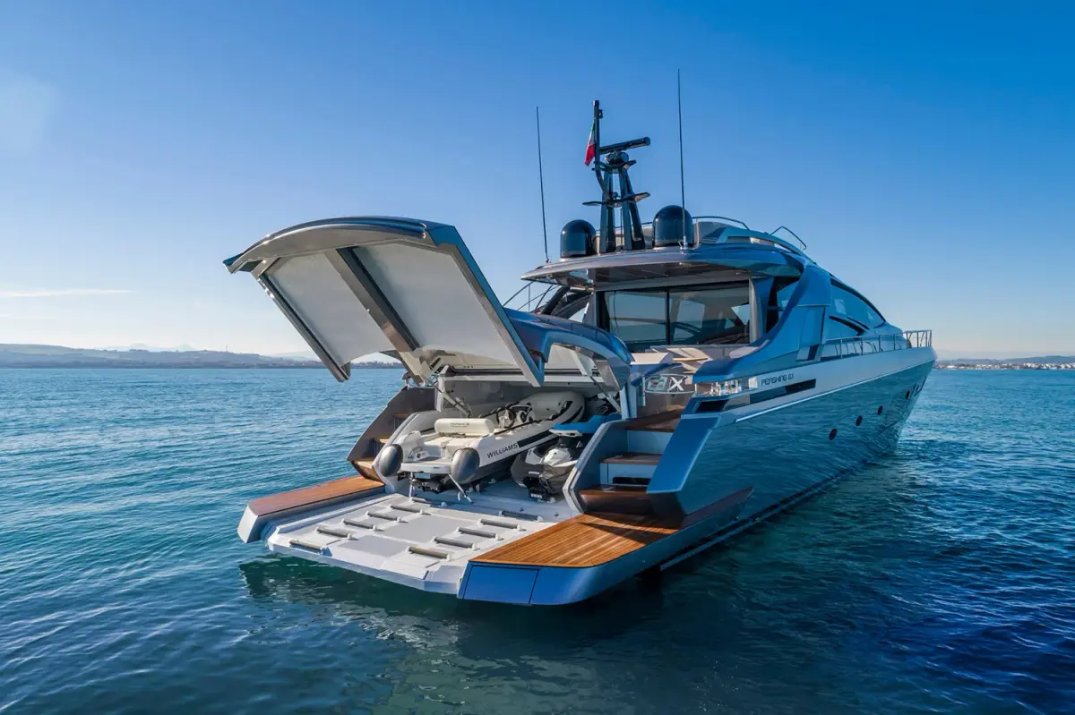 Pershing 8X, main deck — Cannes Yachst hire, Cannes. Pershing 8X — 25m