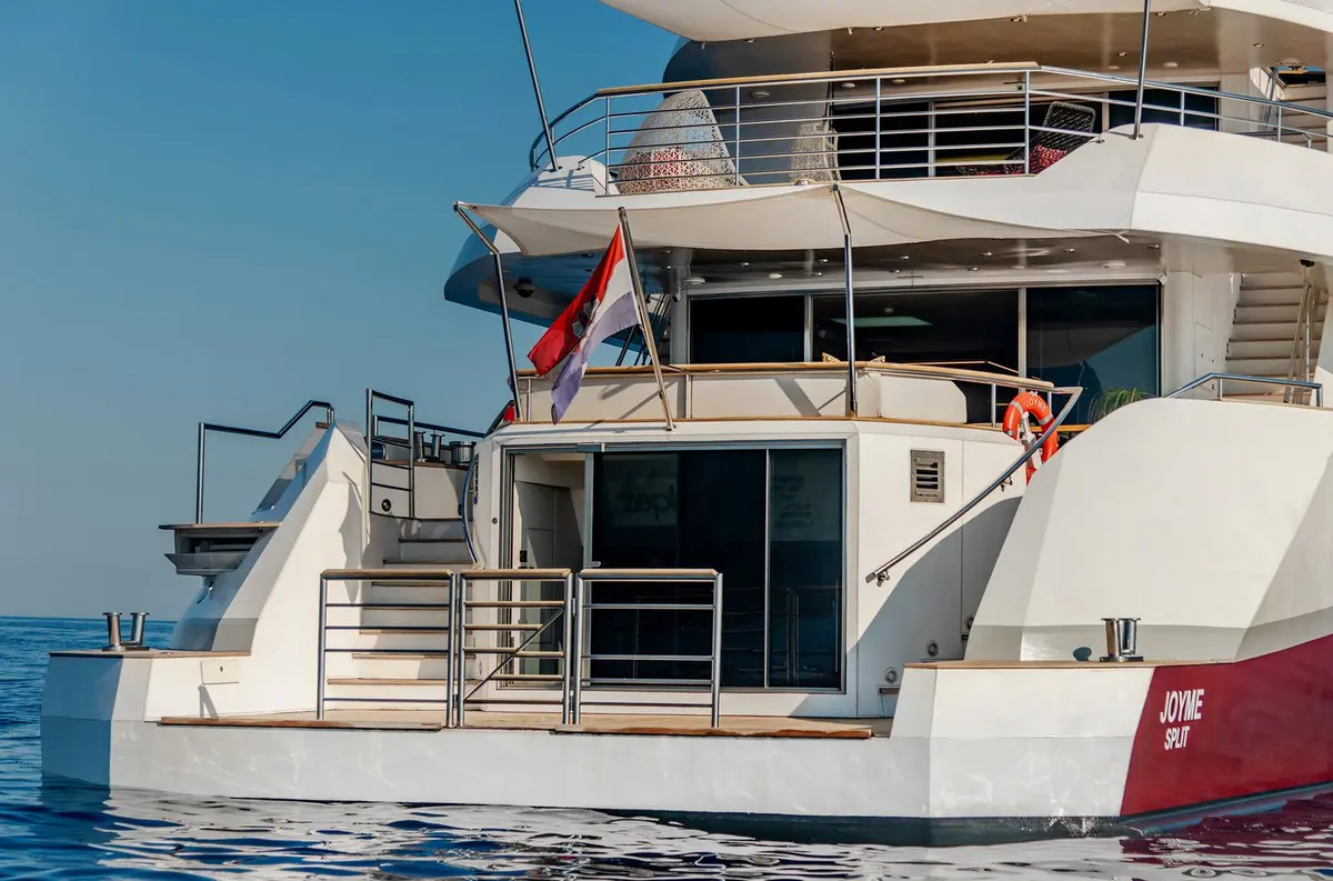Philip Zepter 50m, aft deck — Cannes Yachst hire, Cannes. Philip Zepter 50m — 50m