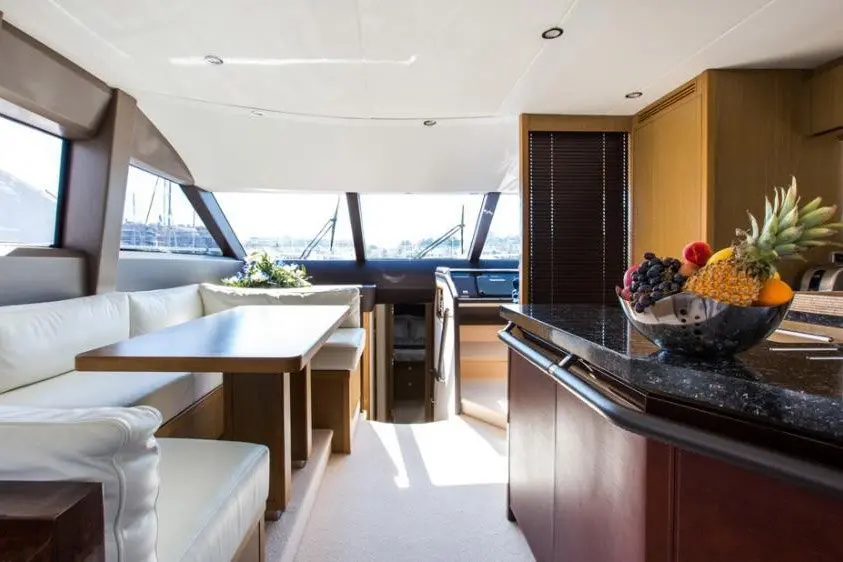 Princess 68 Fly, main deck — Cannes Yachst hire, Cannes. Princess 68 Fly — 21m