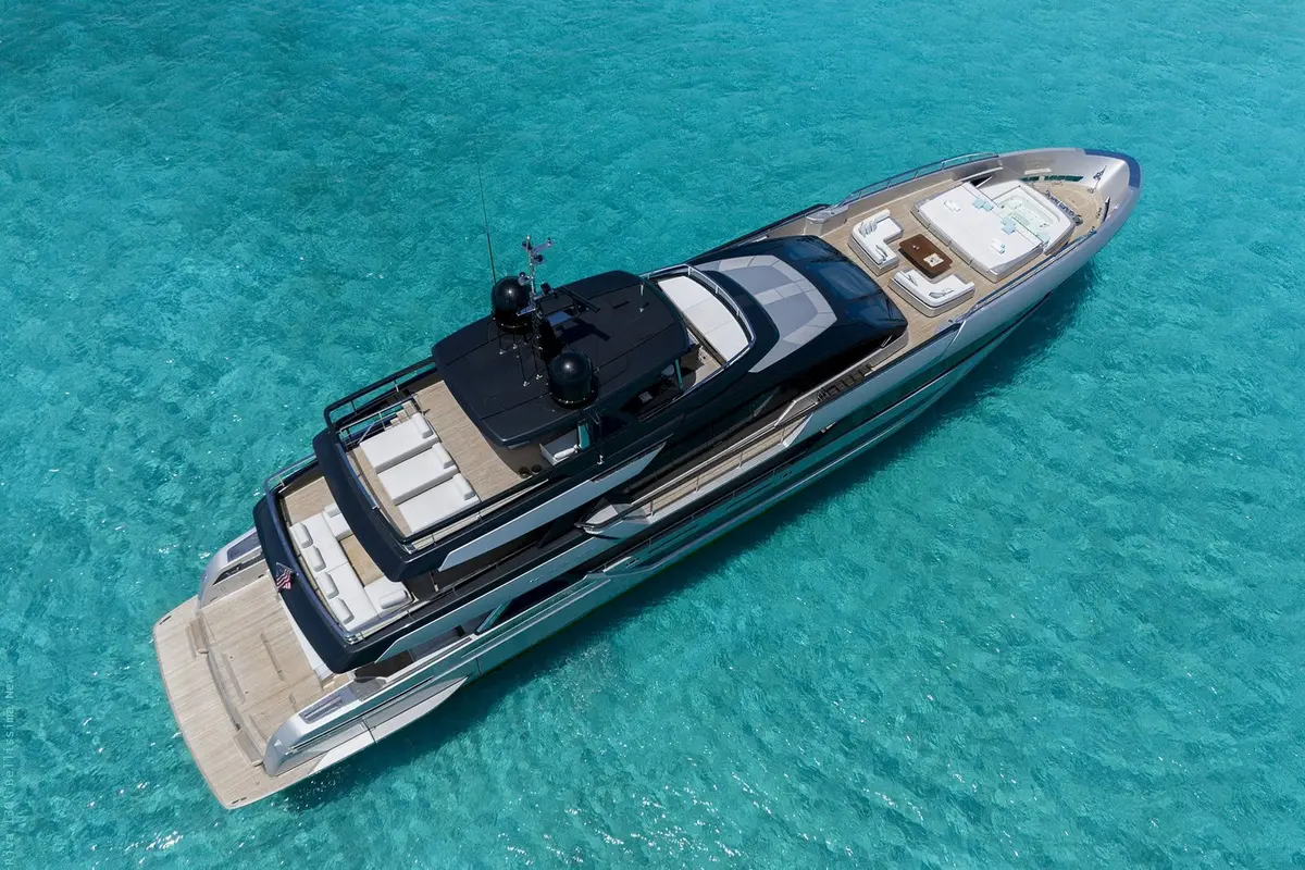 Riva 130, main deck — Cannes Yachst hire, Cannes. Riva 130 — 40m