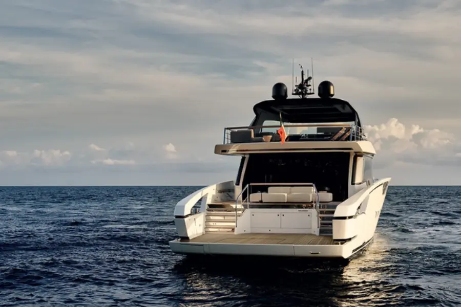 Sanlorenzo 112, aft deck — Cannes Yachst hire, Cannes. Sanlorenzo 112 — 34m