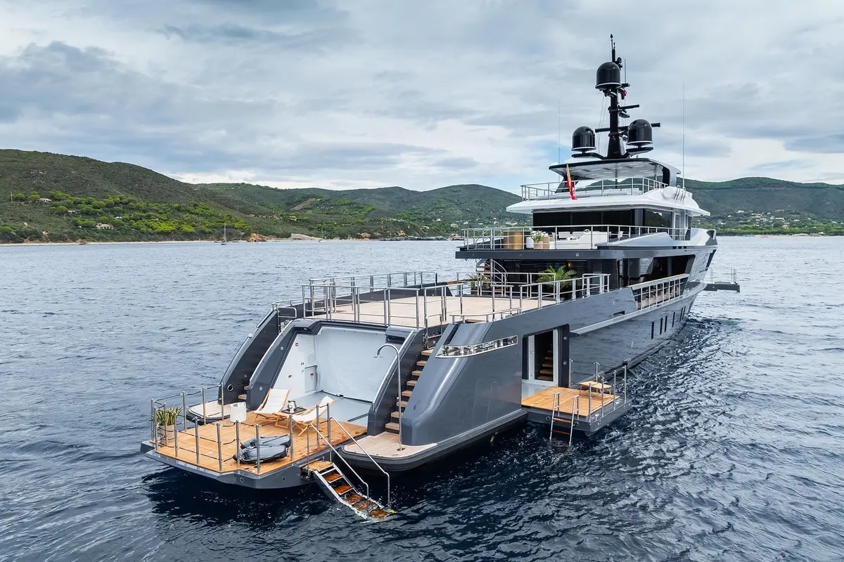 M, aft deck — Cannes Yachst hire, Cannes. M — 47m