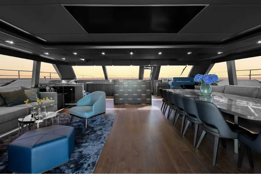 Sunreef 80, flybridge — Cannes Yachst hire, Cannes. Sunreef 80 — 23.9m